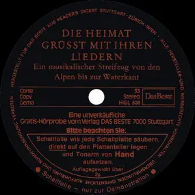 Unknown Artist - Die Heimat Grüsst Mit Ihren Liedern (Ein Musikalischer Streifzug Von Den Alpen Bis Zur Waterkant)