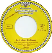 7inch Vinyl Single - Unknown Artist - Jetzt Hören Sie Stereo