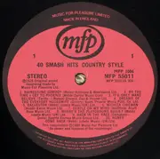 Double LP - Unknown Artist - 40 Smash Hits Country Style