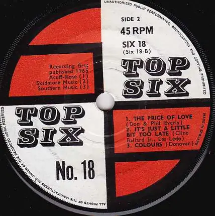 Unknown Artist - Top Six No. 18