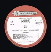 LP - Folkloremusik aus der Türkei - Musique Folklorique du Monde - Turquie