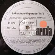 LP - Unknown Artist - Akkordeon-Hitparade '78/2