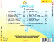 CD - Children's Songs - Babydream Songs Vol. 2