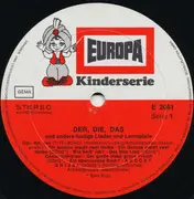 LP - Unknown Artist - Der, Die, Das Und Andere Lustige Lieder Und Lernspiele