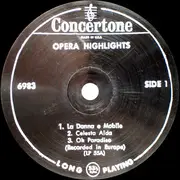 10'' - Unknown Artist - Opera Highlights