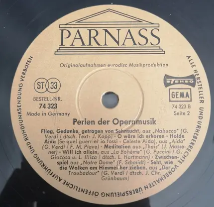 Mozart / Verdi a.o. - Perlen Der Opernmusik