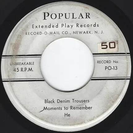 Unknown Artist - Suddenly There's A Valley, Whispering Sands, The Bible Tells Me So / Black Denim Trousers, Moments