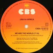 12inch Vinyl Single - USA For Africa / Quincy Jones - We Are The World / Grace