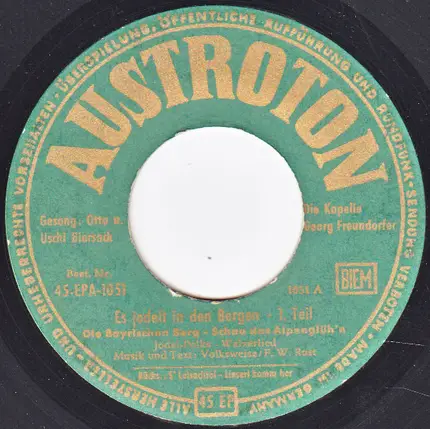 Uschi Und Otto Biersack , Die Kapelle Georg Freundorfer - Es Jodelt In Den Bergen