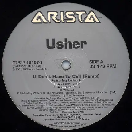 Usher - U Don't HaveTo Call