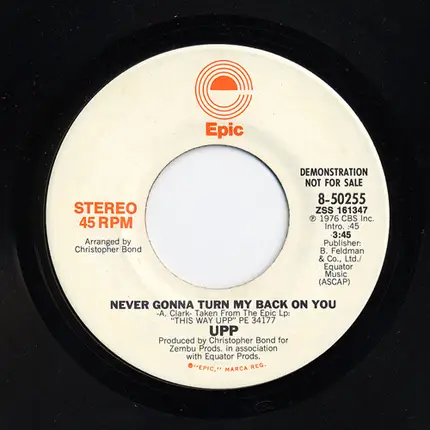 Upp - Never Gonna Turn My Back On You