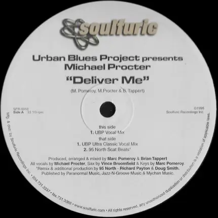Urban Blues Project Presents Michael Procter - Deliver Me