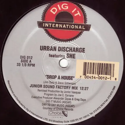 Urban Discharge Featuring She - Drop A House (The Ultimate Factory Mixes)