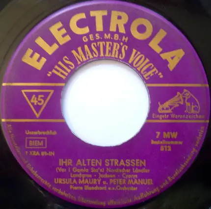 Ursula Maury U. Peter Manuel - Kuckuckswalzer / Ihr Alten Strassen