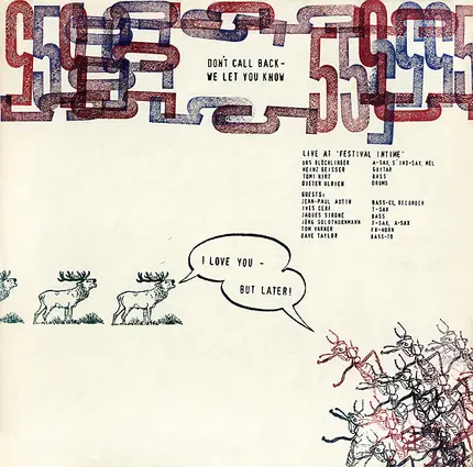 Urs Blöchlinger - Don't Call Back - We Let You Know