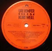 LP - Ute Lemper - Singt Kurt Weill