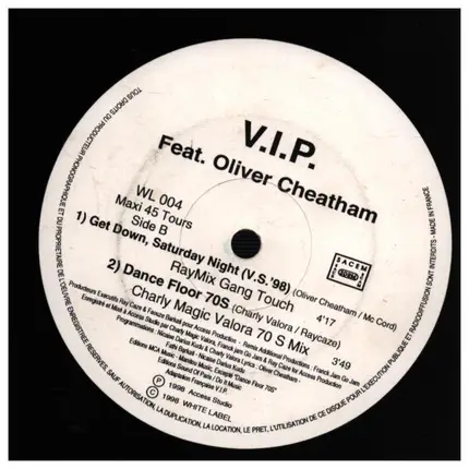 V.I.P. Feat. Oliver Cheatham - Get Down, Saturday Night (V.S.' 98)