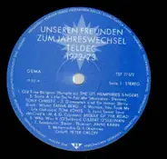 VA, Teldec - Zum Jahreswechsel 1972-73, Frohe Festtage und beste Wünsche