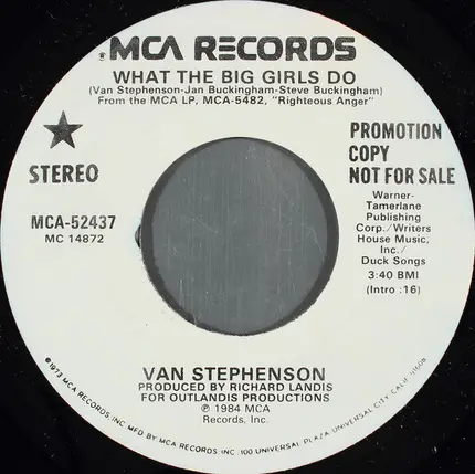 Van Stephenson - What The Big Girls Do