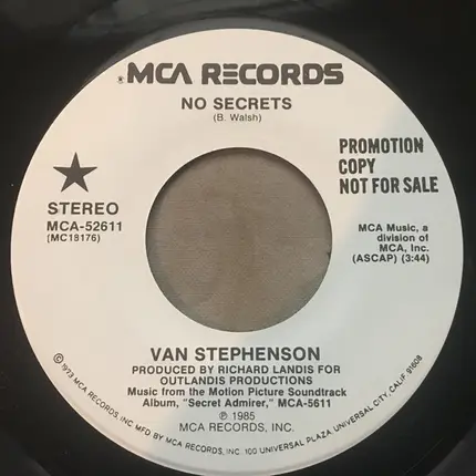 Van Stephenson - No Secrets