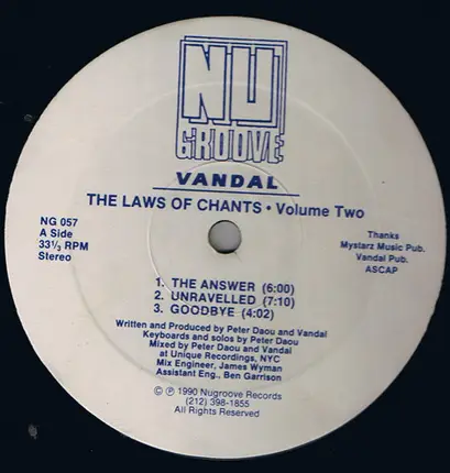Vandal - The Laws Of Chants • Volume Two