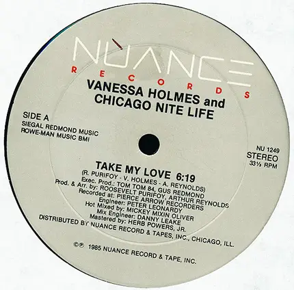 Vanessa Holmes And Chicago Nite Life - Take My Love