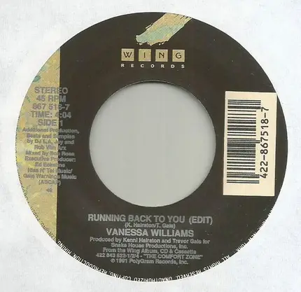 Vanessa Williams - Running Back To You (Edit) / Better Off Now