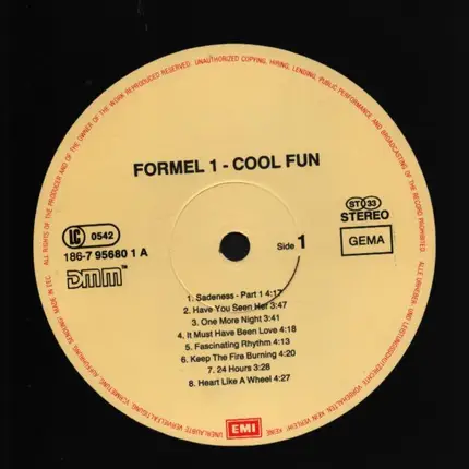 Vanilla Ice / Enigma / M.C. Hammer a. o. - Formel Eins - Cool Fun!