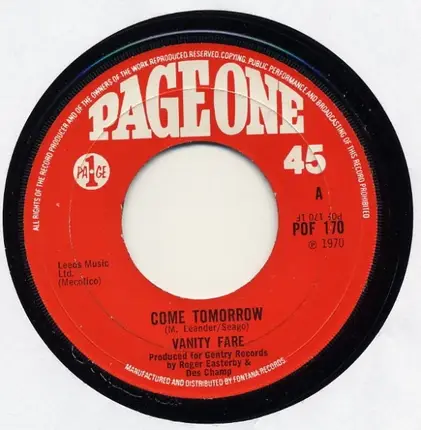 Vanity Fare - Come Tomorrow