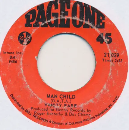 Vanity Fare - Hitchin' A Ride / Man Child
