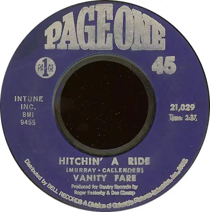 Vanity Fare - Hitchin' A Ride / Man Child