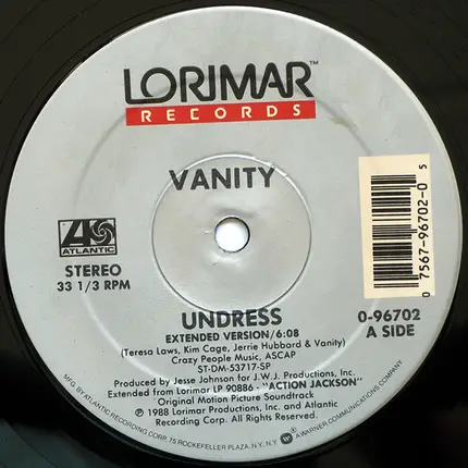 Vanity / MC Jam And Pee Wee Jam - Undress (Extended Version) / Protect And Serve
