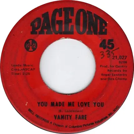 Vanity Fare - Early In The Morning / You Made Me Love You