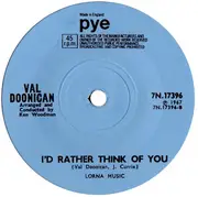 7inch Vinyl Single - Val Doonican - If The Whole World Stopped Lovin' - Solid centre, Blue label