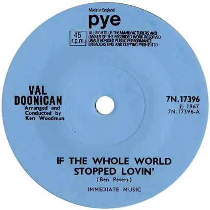 Val Doonican - If The Whole World Stopped Lovin'