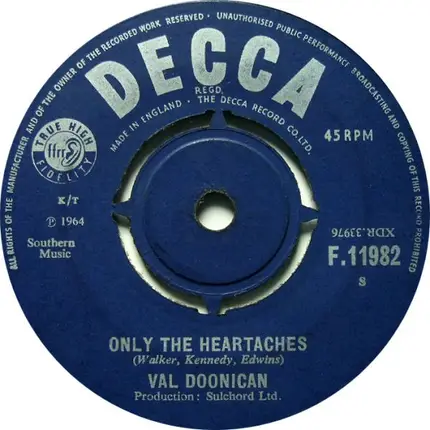 Val Doonican - Walk Tall / Only The Heartaches