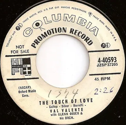Val Valente - With All My Heart / The Touch Of Love