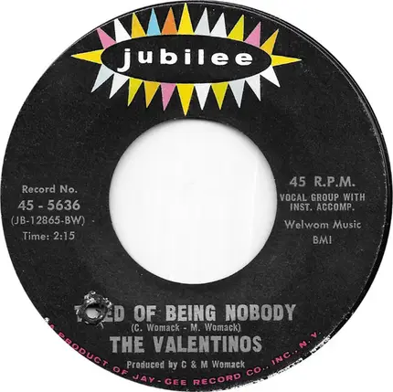 Valentinos - Tired Of Being Nobody