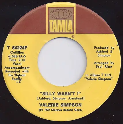 Valerie Simpson - Silly Wasn't I / I Believe I'm Gonna Take This Ride