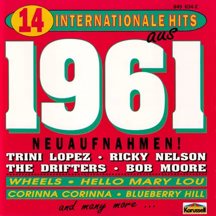 Ricky Nelson, The Drifters, Frankie Vaughan a.o. - 14 Internationale Hits Aus 1961
