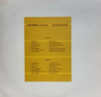Kenny Lee ; Mervin Shiner ; Terry Fell ; Anita Carter - 16 Collector's Items Of The 50's