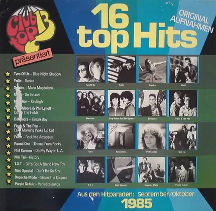 Two Of Us, Yellow, Sandra a.o. - 16 Top Hits - September/Oktober 1985