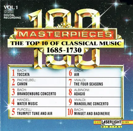 Back, Vivaldi, Handel a.o. - 100 Masterpieces Vol.1 - The Top 10 Of Classical Music 1685-1730