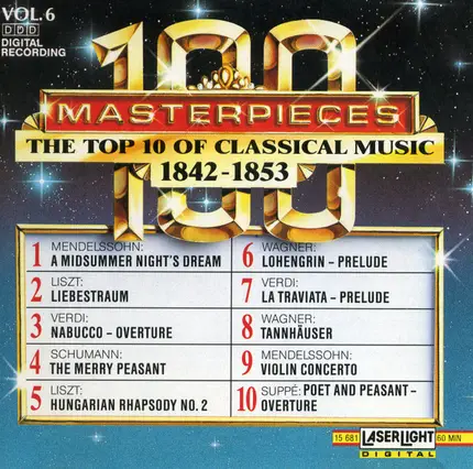 Liszt, Verdi a.o. - 100 Masterpieces Vol.6 - The Top 10 Of Classical Music 1842-1853