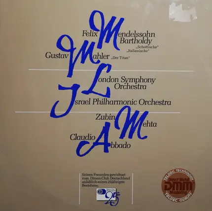 Mahler / Mendelssohn - 25 Jahre Diners Club Deutschland