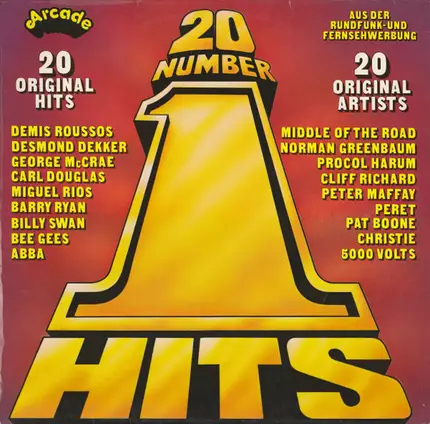 Norman Greenbaum,5000 Volts,Demis Roussos, a.o., - 20 Number 1 Hits