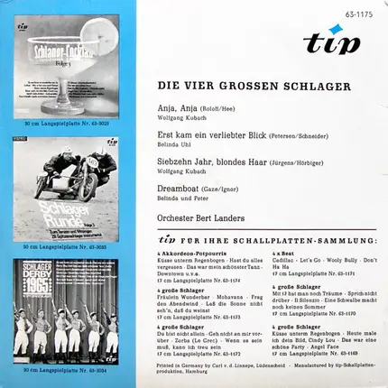 Wolfgang Kubach, Belinda Uhl, Belinda & Peter - 4 Große Schlager