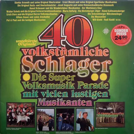 Werner Gummelt / Ema Prodnik M. Chor - 40 Volkstümliche Schlager (Die Super Volksmusik Parade Mit Vielen Lustigen Musikanten)
