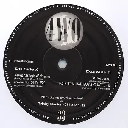 Various Artists [Shy-FX & Potential Bad Boy & Chatter B] - 4WO