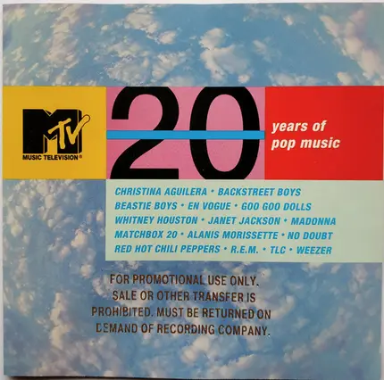 No Doubt, Weezer, Backstreet Boys... - MTV 20 Years Of Pop Music